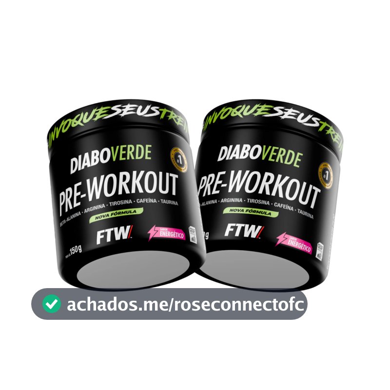 Kit 2x Pré Treino Diabo Verde Pre-Workout 150g - FTW