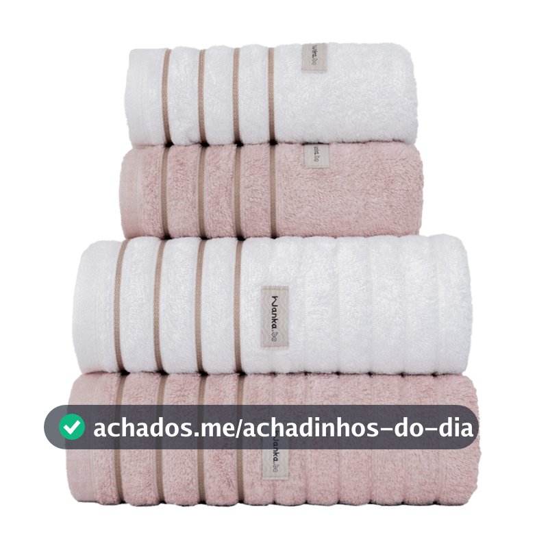 Kit 4 Peças Toalhas Banho Gigante e Rosto | Banhão Turim | Grossa Macia 600g