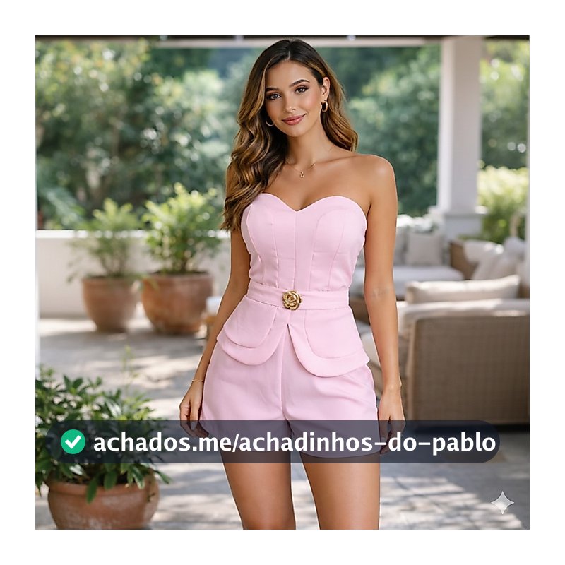 Macaquinho Feminino Tomara que Caia Em Alfaiataria Lançamento Roupa Feminina