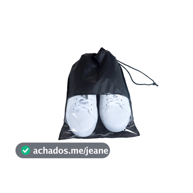 Kit 10 Saco Organizador de Bolsa de Viagem para Guardar Sapatos Chinelos Tenis com Visor em TNT