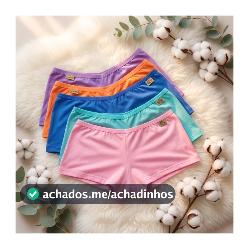 Kit Shortinho Estilo Cueca Conforto Não Marca na Roupa Ótimo Para Qualquer Ocasião