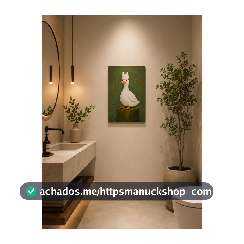 Quadro Decorativo Pato Moderno Para Lavabo