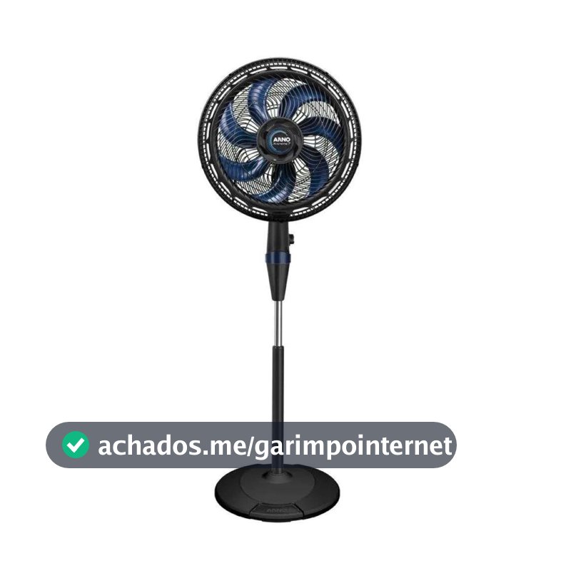 Ventilador de Coluna Arno VE7C X-treme 40CM 7 Pás Preto e Azul 127V