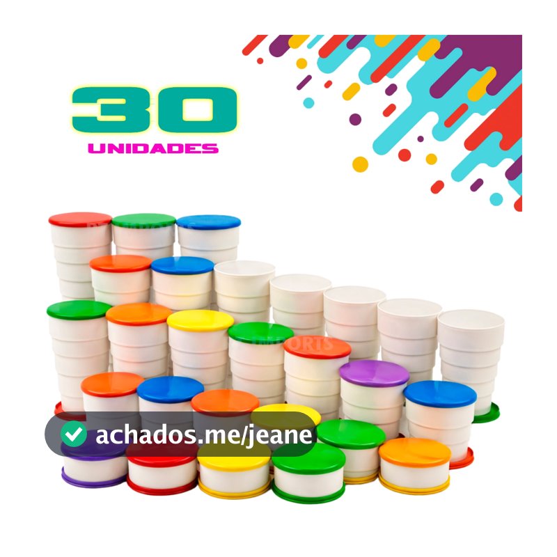 Kit 30 Copo Retratil Copinho Infantil Escolar Criança Presente Material Escolar Lembrança Festa  Excursão Viagem Pratico