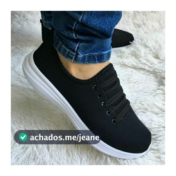 Tênis Feminino Fácil de Calçar com Enfeite Cadarço Falso, Macio e Confortável, Mod. F0101