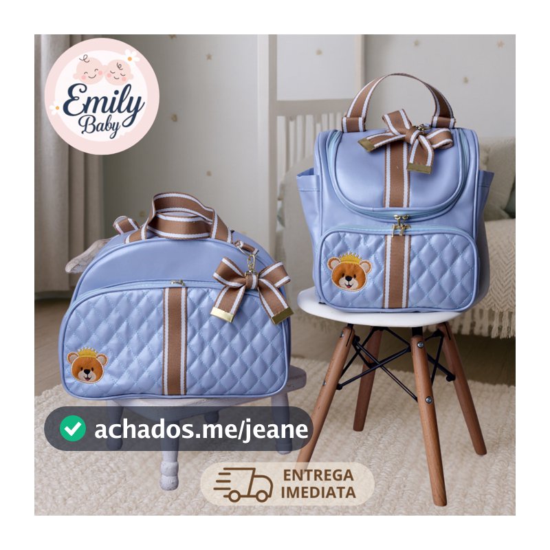 Mochila Kit Bolsa Maternidade Mamãe Bebê Urso Impermeável Multifunção