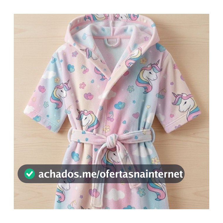 Roupão Atoalhado Estampado Infantil, Juvenil- Piscina, Banho, Praia- Aconchego