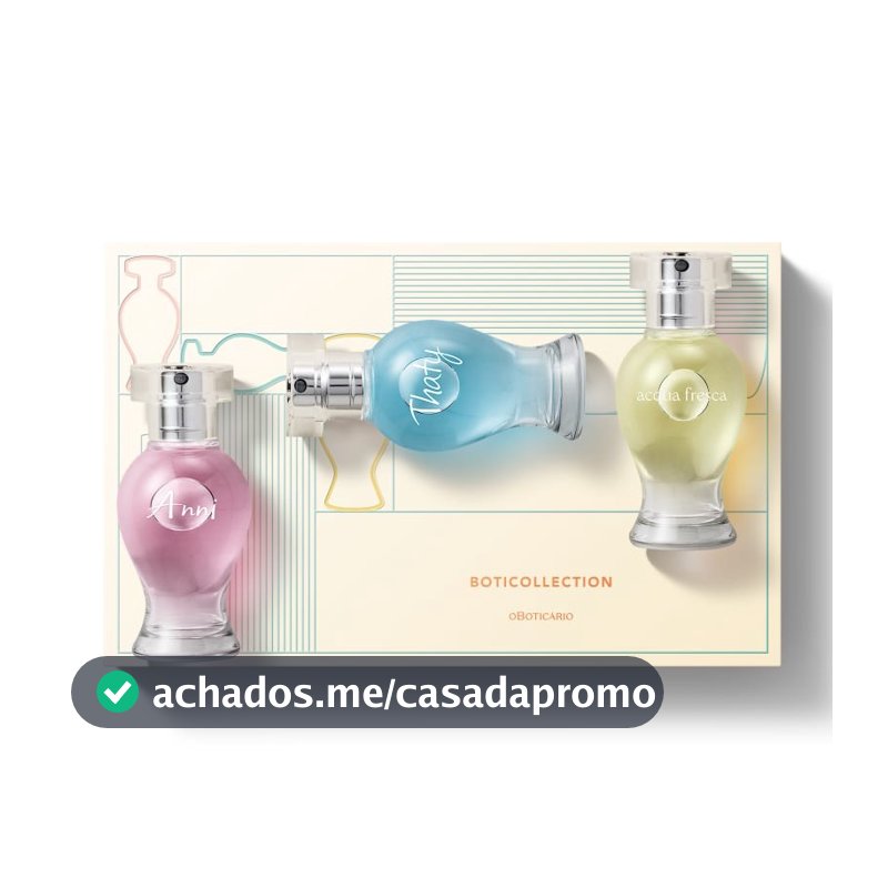 Mini Perfume Feminino O boticario Kit Presente Boticollection Thaty Acqua fresca e Anni Raridades Coleção (3 Itens)