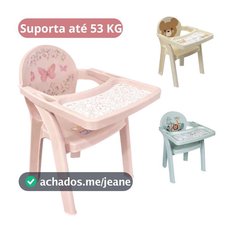 Poltrona Cadeirinha Infantil com Bandeja Mesinha de Alimentação Portatil Para Bebe 53kg Plasutil