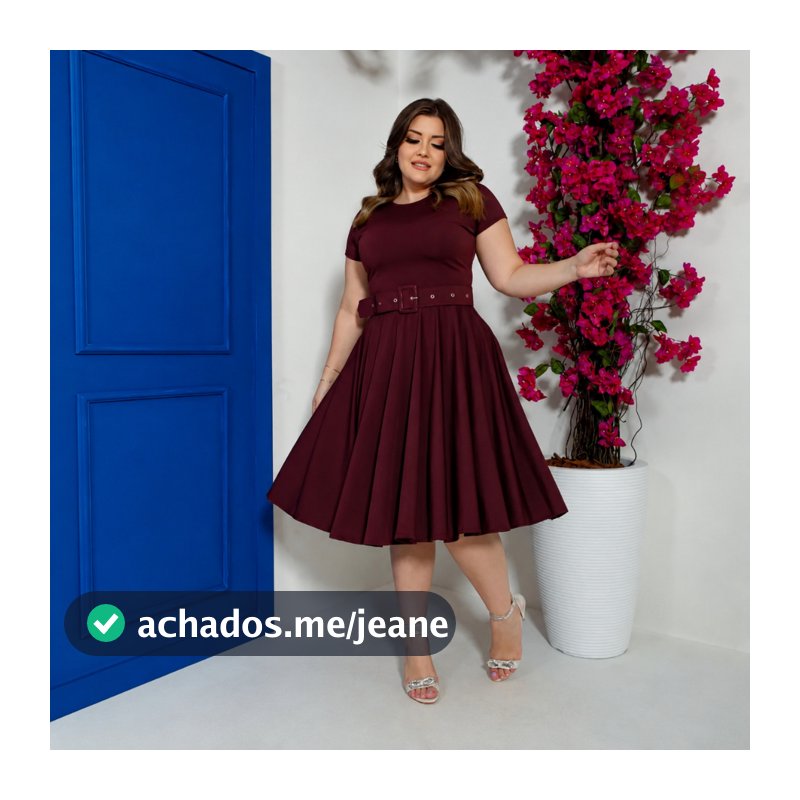 Vestido Midi Godê Moda Evangélica 360 Graus Rodado Elegante Feminino