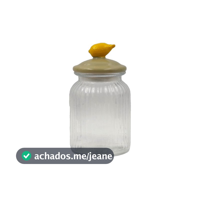 Pote de Vidro Canelado Limone 900ml
