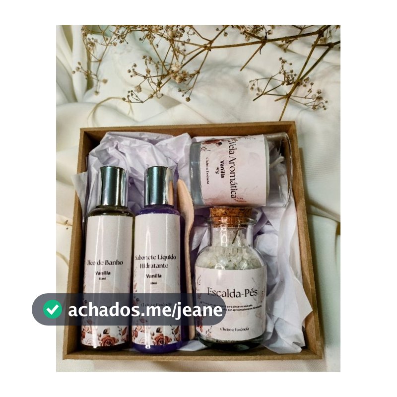 Kit Padrinhos com Vela, Escalda-pés, Óleo e Sabonete | Presente Artesanal em Caixa MDF