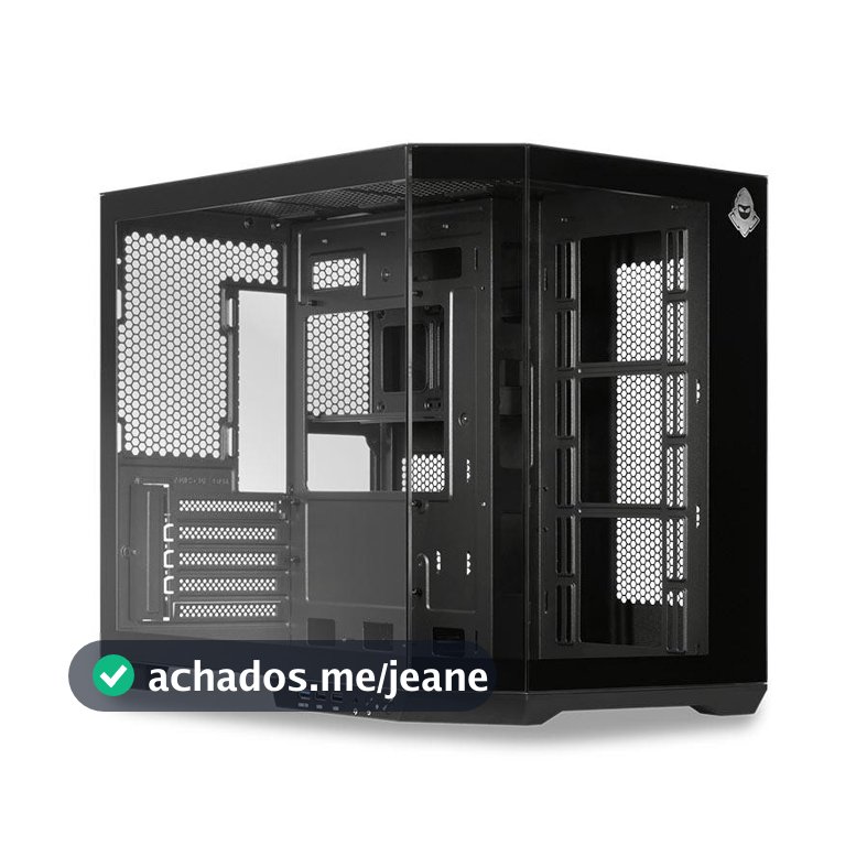 Gabinete Gamer Aquário Mancer CV700L, Mid Tower, Lateral De Vidro, Preto, MCR-CV700L-BK