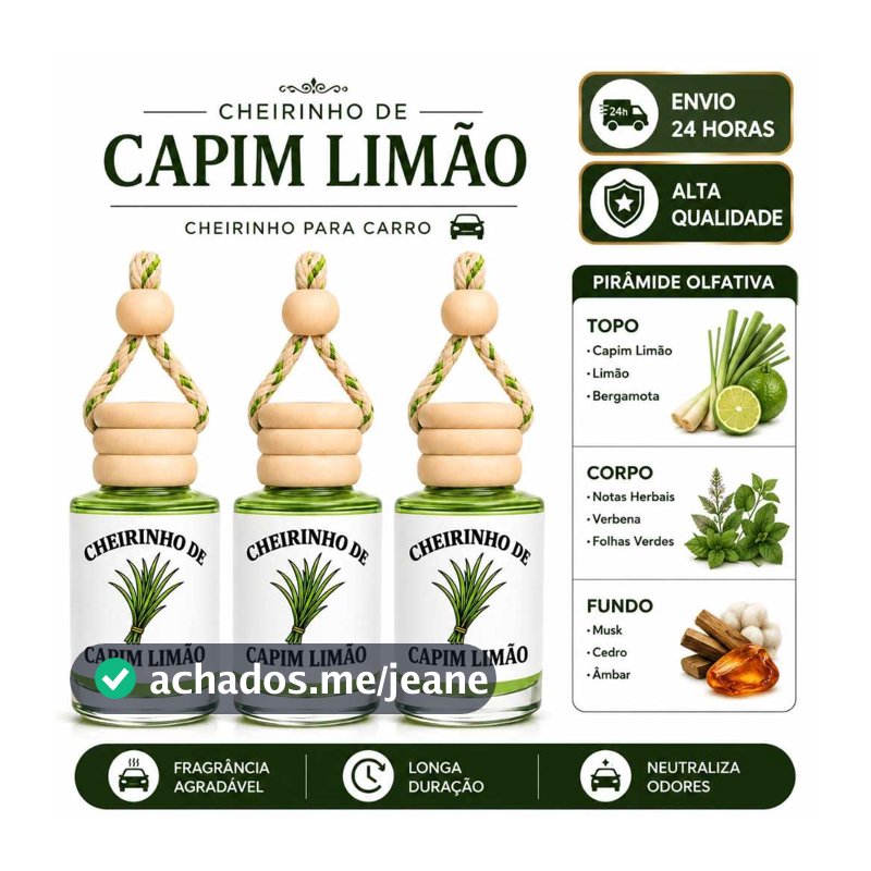 Kit 3 Cheirinho Automotivo 10ml – Aromatizante de Pendurar para Carro | Escolha sua Fragrância