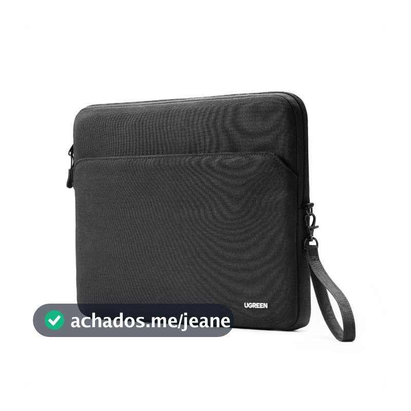 UGREEN Bolsa Para Laptop De Armazenamento De Camada Dupla Tecido Repelente De Água Preto 13-13.9 Polegadas YKK Zipper Ai