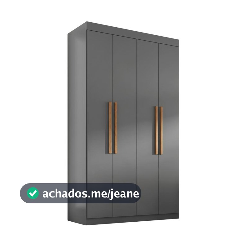 Modulo de Guarda Roupas Para Quarto 4 Portas e 2 Gavetas Madrid Maxel