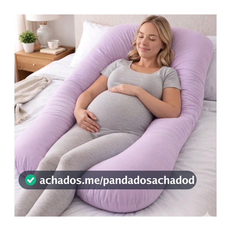 Travesseiro U Gestante Corpo Inteiro Fronha 100% Algodão