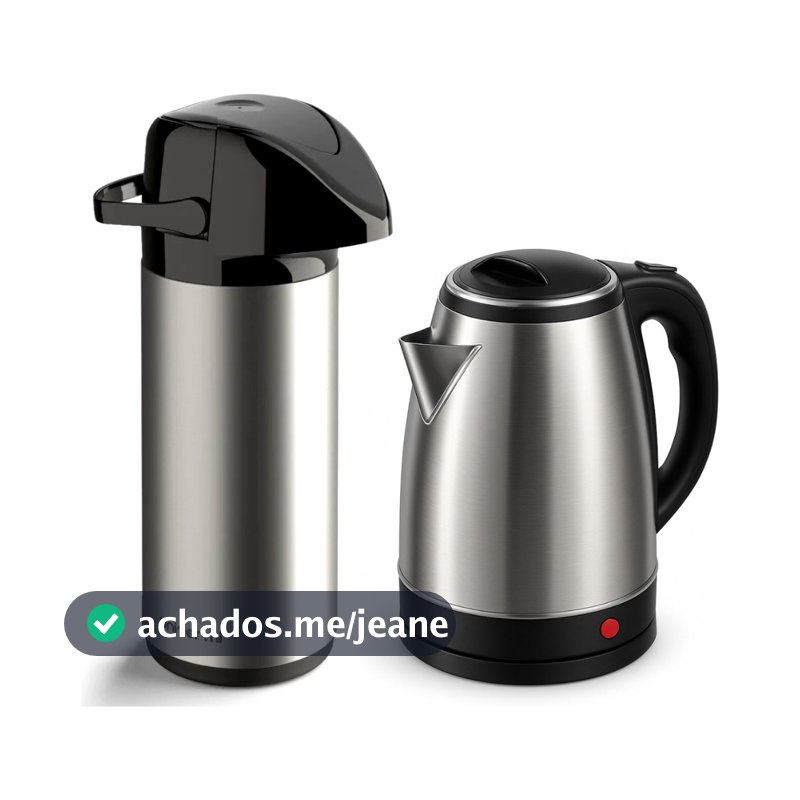 Kit Garrafa Térmica 1L + Chaleira Elétrica 1,8L 110v OU 220v - Unitermi