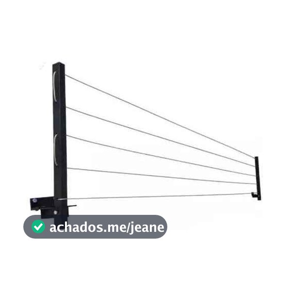 Varal Retrátil, Dobrável De Parede Em Aço, Cabo De Aço Encapado ENVIO IMEDIATO