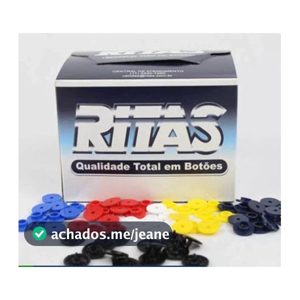 Botão De Pressão Ritas 12mm 50 Unidades