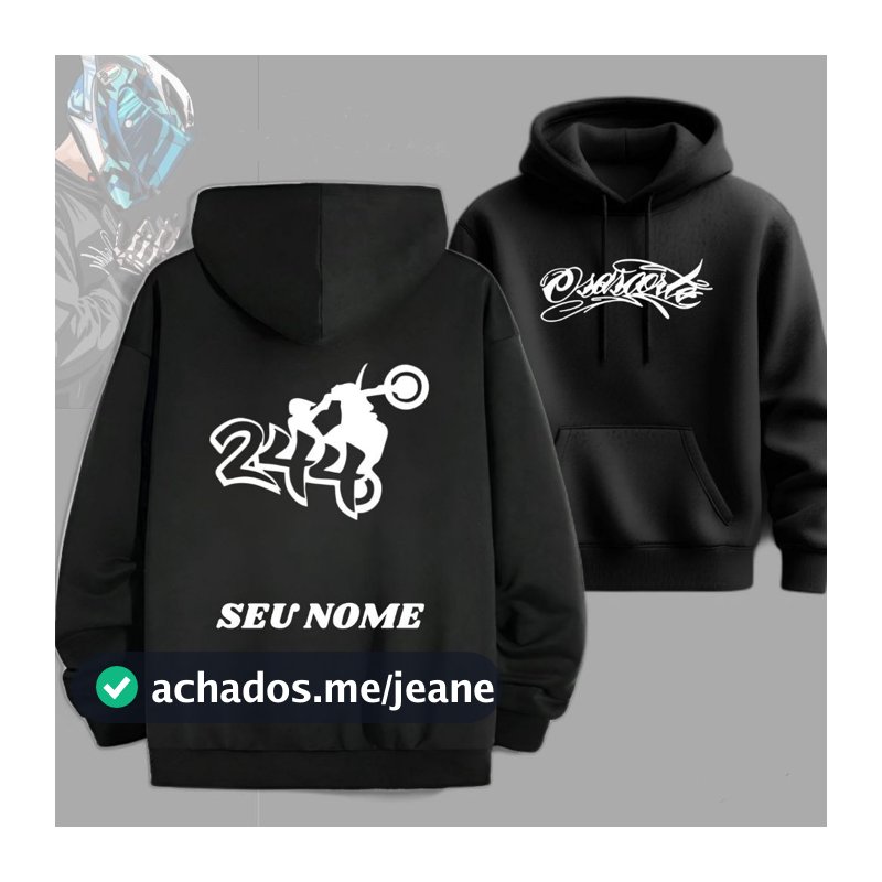 Moletom Personalizado Com Nome Grau 244 Envio Rápido