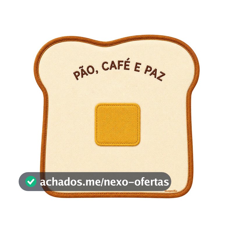 1 Jogo Americano Sousplat Tecido Impermeável Mesa Posta Café da Manhã 3D Bonjour Pão, Café e Paz