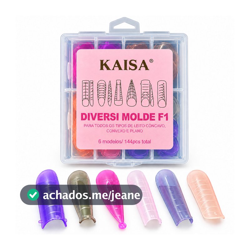 Molde F1 Colorido Diversi KAISA 6 Formatos Sortidos Bailarina Stiletto Quadrado Curvo Mandorla