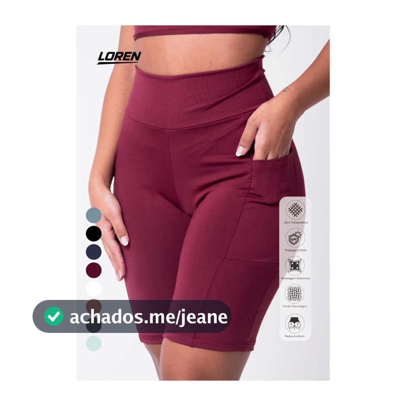 Short Academia Fitness Feminino Com Bolso e Cintura Alta Zero Transparencia