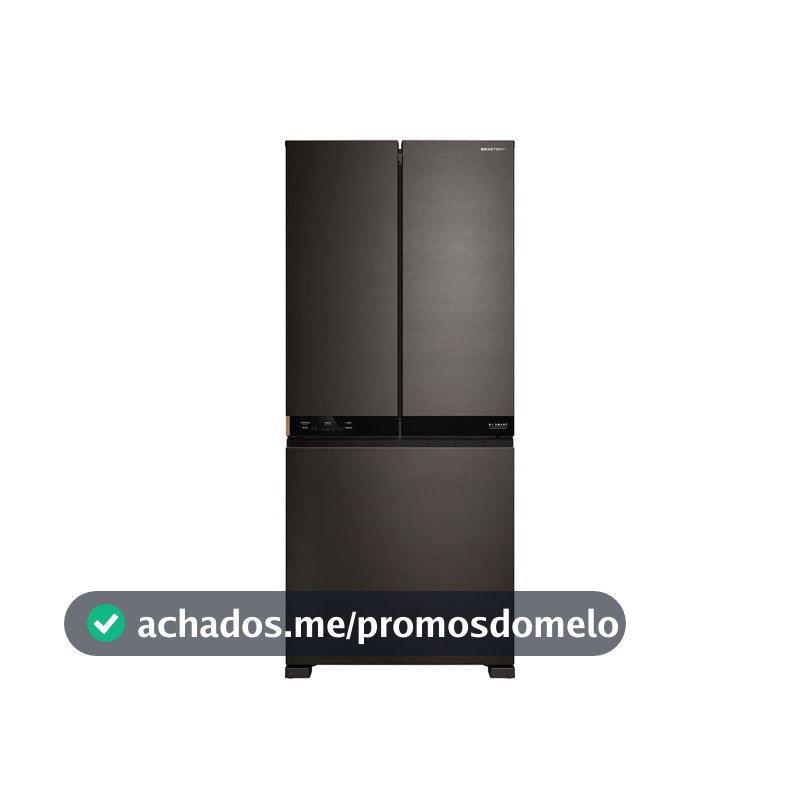 Geladeira Inteligente B= Smart 3 Portas French Door Frost Free 630L cor Black Inox Brastemp - BRO88AE
