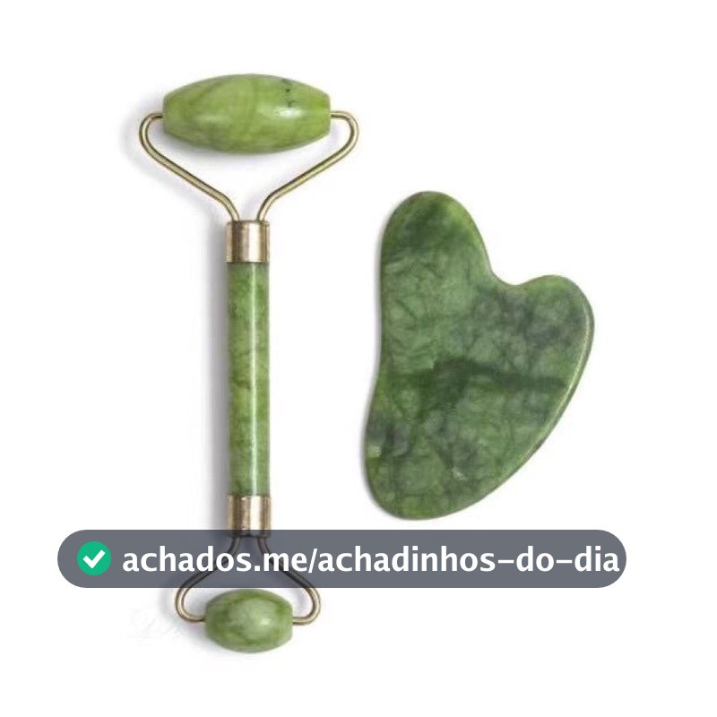 Rolo Pedra de Jade Placa Gua Sha Massagem Facial Anti Ruga Rolinho Jade Lançamento Variações Roller
