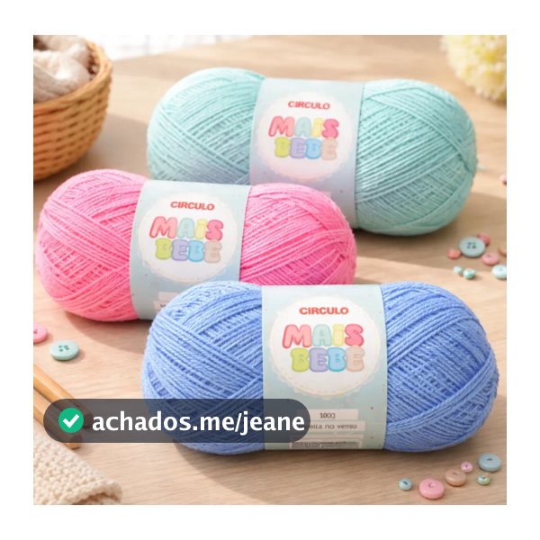FIO LÃ MAIS BEBÊ - 100G - 500 M - Círculo