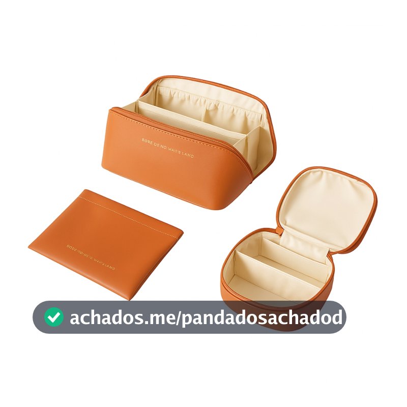 Kit 3 Nesessaires Organizadores Para Viagem Cosmético Maquiagem Skincare ATP01-3