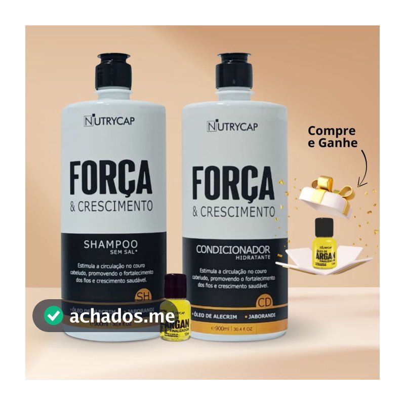 Kit Shampoo e Condicionador + Brinde Força e Crescimento