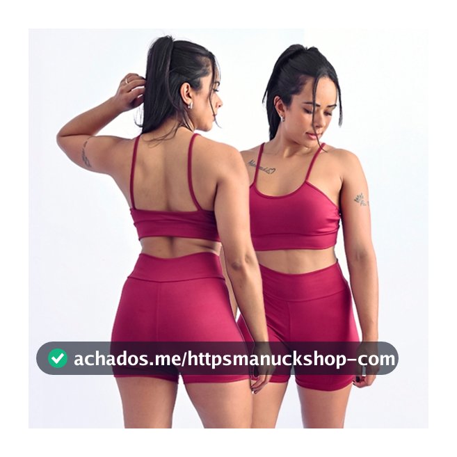 Conjunto De Academia Feminino Short e Top Roupa Fitness Zero Transparência