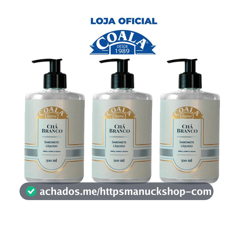 Kit 3 Unidades Sabonete Líquido Chá Branco 500 ml