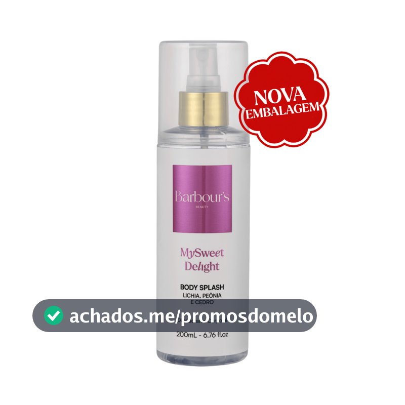 Body Splash My Sweet Delight Barbour's Beauty 200ml Fragrância Fresca Corporal Colônia