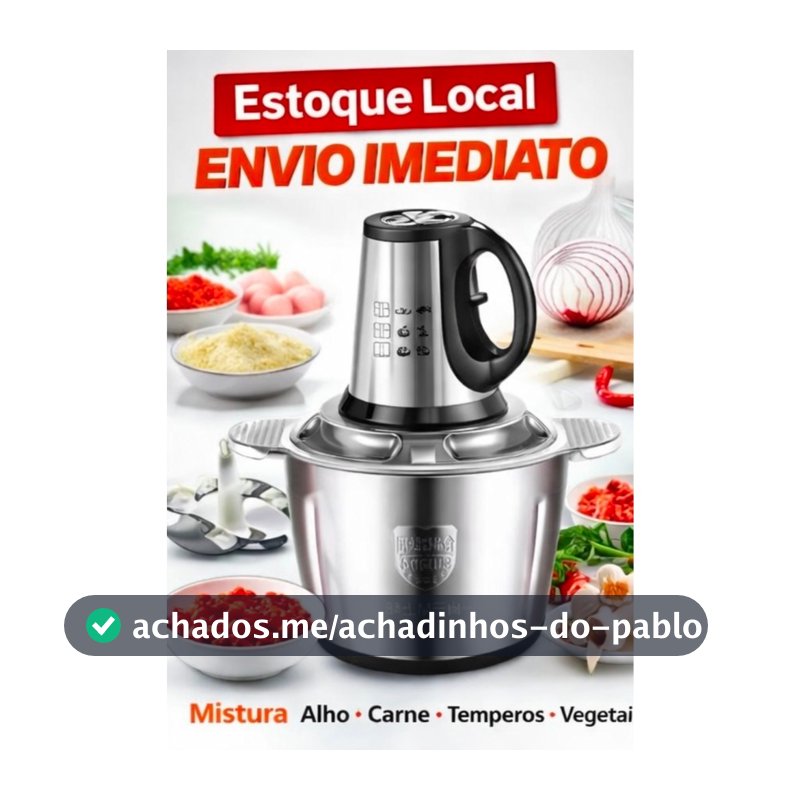 Picador De Alimentos Moedor De Carne Mixer Elétrica Processador Cozinha Casa Alho - 110v-220v