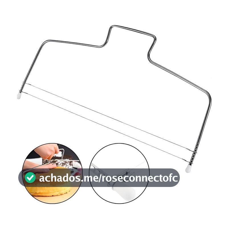 Fatiador de Bolo Cortador Ajustável em Aço Inox 31x16cm