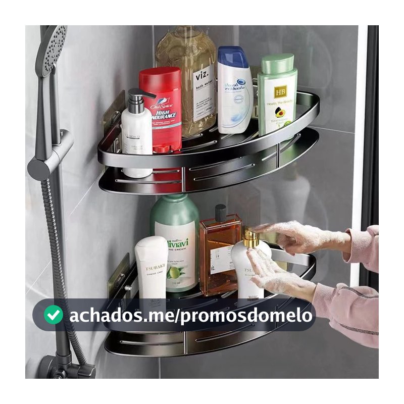 Suporte De Shampoo Organizador Metal Prateleiras De Banheiro Cozinha NA PAREDE