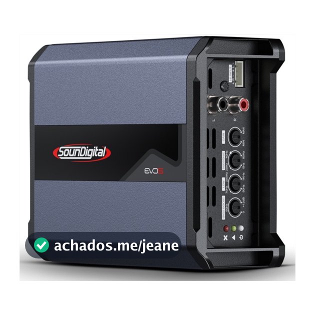 Módulo Ampflificador Soundigital Sd800.1 Evo5 4 ou 2 Ohms 1 Canal toca subwoofer woofer driver e super tweeter