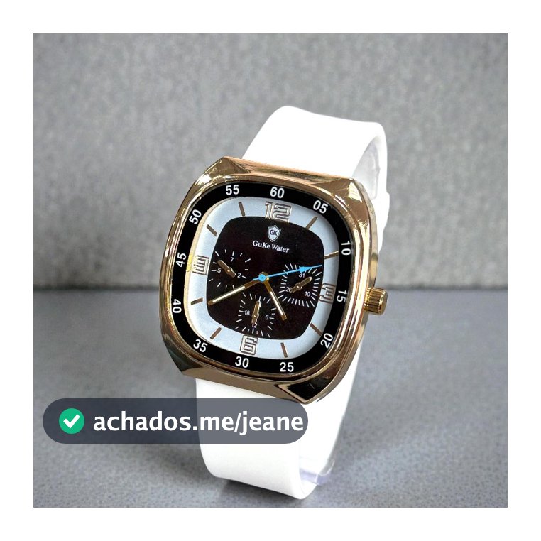 [BT01]Relógio Masculino Guke Wattr Chrono Square Sport | Design Quadrado | Pulseira de Silicone