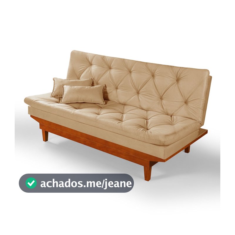 Sofá Cama Caribe em Suede Essencial Estofados