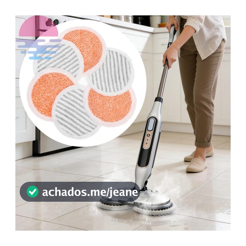 【6 Panos de Esfregão】6 Peças Almofada De Esfregão A Vapor De Substituição Reutilizável E Lavável Para S7000 S7201 S8001
