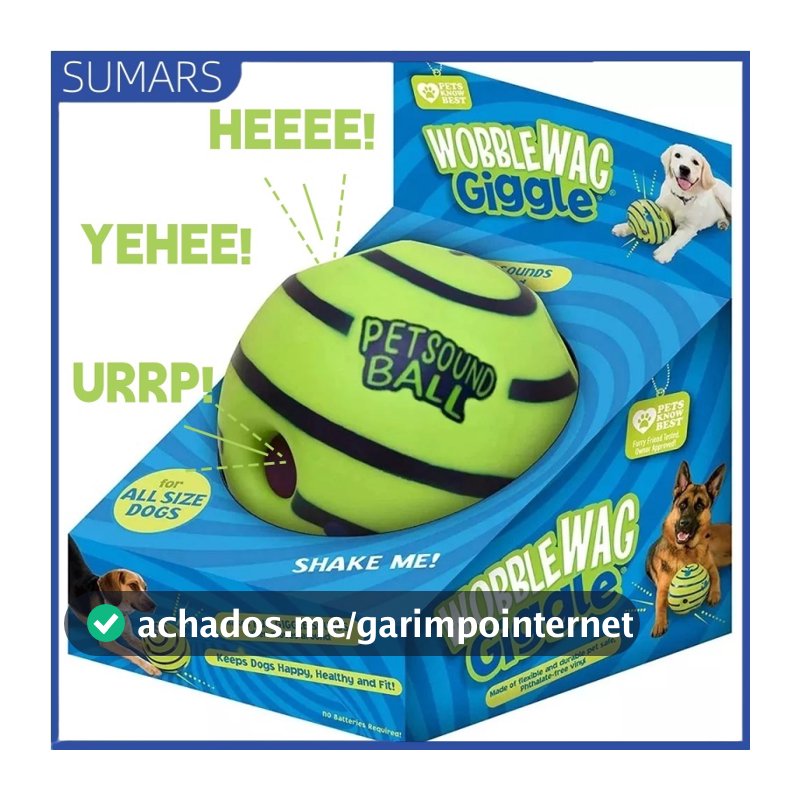 8/11cm Wobble Wag Giggle Brinquedo Interativo para Cães Durável e sem Pilhas com Ruídos de Riso