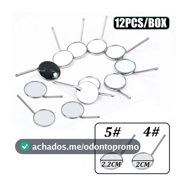 12 Unidades/Caixa No . 4 # Espelho De Aço Inoxidável 5/Antiembaçante/Espelhos Alça Acessórios De Beleza