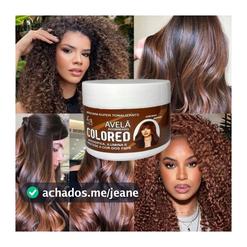 Mascara Tonalizante AVELÃ Acobreado - Chocolate - Morena - 100% NATURAL (SEM AMÔNIA) La Cosméticos