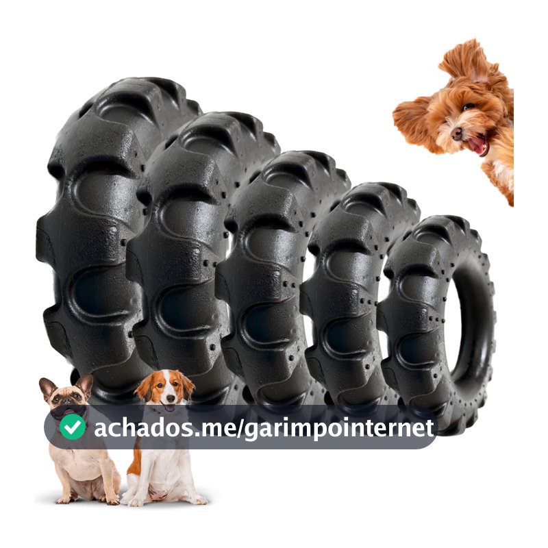 Brinquedo Para Cães Cachorros Pequenos Médios e Grandes Mordedor Pet Pneu Resistente Antistress