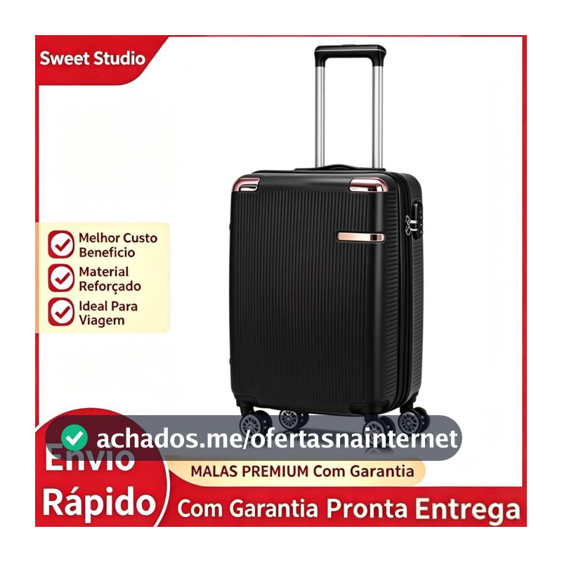 Mala Para Viagem De Bordo 10kg P Abs Com Zíper Expansível Rodinhas 360 Removíveis Bagagens de mão