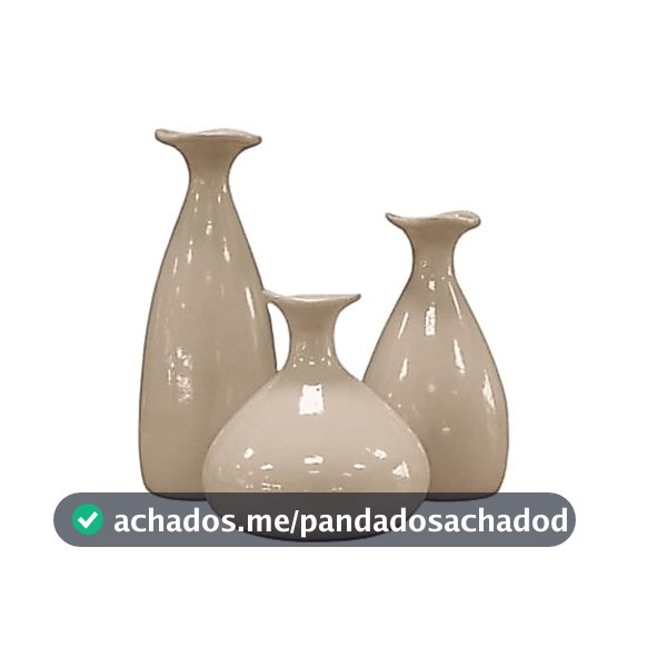 Trio Vaso Garrafa De Cerâmica Decorativa Para decoração Sala Suculenta