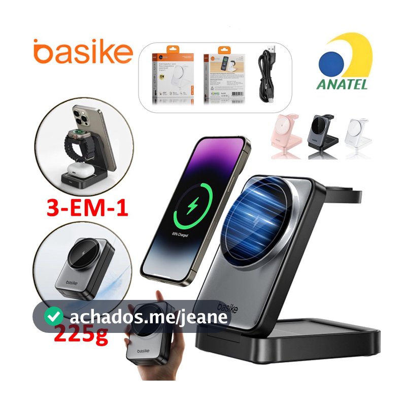 BASIKE Suporte De Carregadores 3 Em 1 Sem Fio Para iPhone Mini Magnético Carregamento Estação